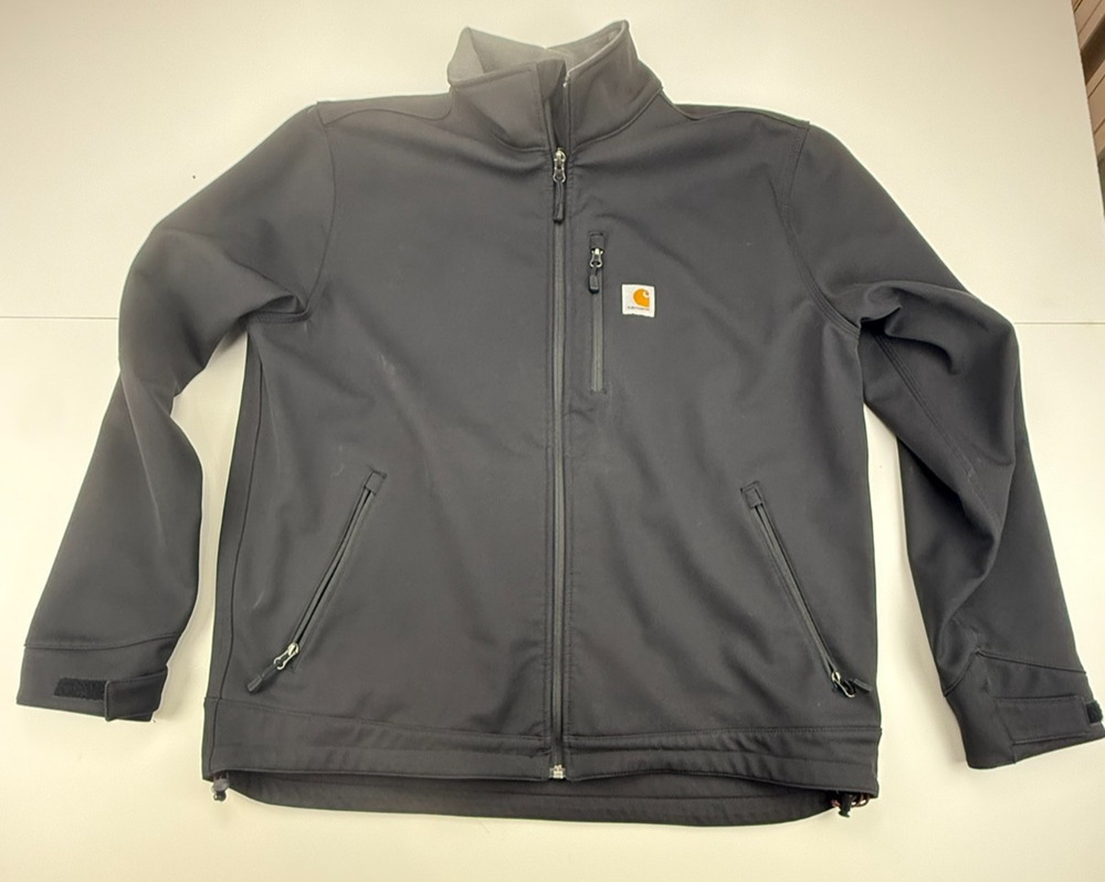 Carhartt Crowley Softshell Jacket Mens XL Black Rugged Flex Rain Defender 102199